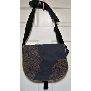 Crumpler Messenger Bag Embroidered Mandala Geometric Cheesypimp Gray Orange